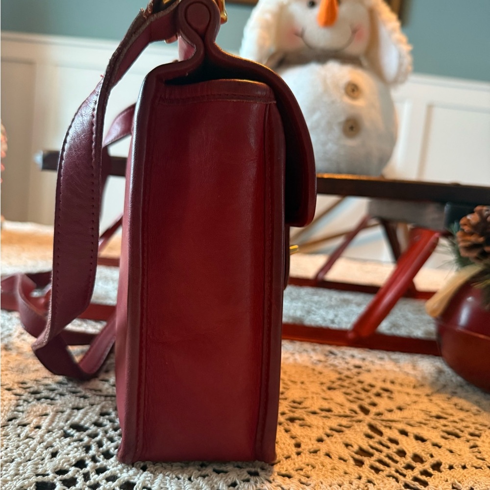 Coach Murphy Cherry Red Leather Crossbody Bag - Picture 2 of 7